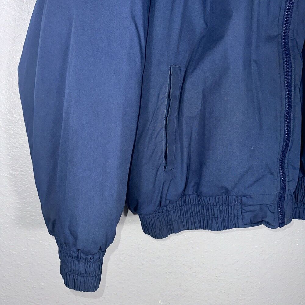 VTG 90s Fans Gear Denver Nuggets Blue Hooded Full Zip Puffer Jacket XL - Picture 4 of 10